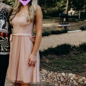 Bhldn Lina bridesmaids dress in Cameo Pink size 8